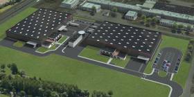 Vue aérienne d'un ensemble industriel à Neuenburg am Rhein Allemagne