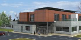 Concours pour un édifice de bureaux à Limoges . Projet lauréat