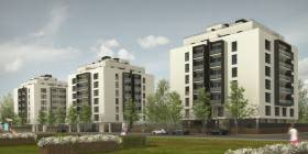 Vue principale d'un ensemble de logements à Madrid . Espagne