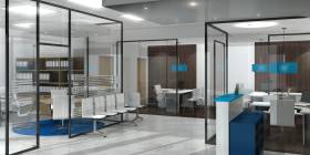 Banco bulgaro UBB . Simulación de una sucursal tipo par una nueva linea corporativa