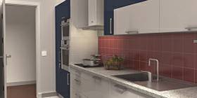 Piso tipo de un edificio de viviendas en Ružomberok Eslovaquia . Vista de la cocina