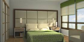 Piso tipo de un conjunto de viviendas en Valladolid . Vista de una habitación