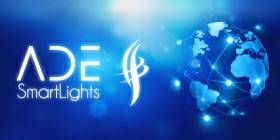Design du logo et ligne corporative de l'entreprise de distribution de solutions Leds ADE Smartlight