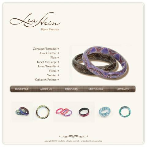 Web de la diseñadora de joyas Lea Stein