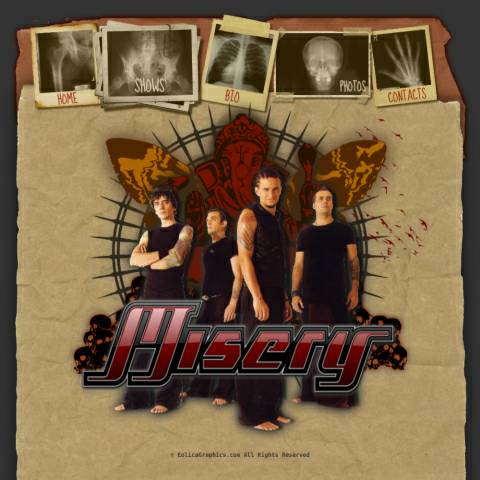 Web del grupo rock español Misery