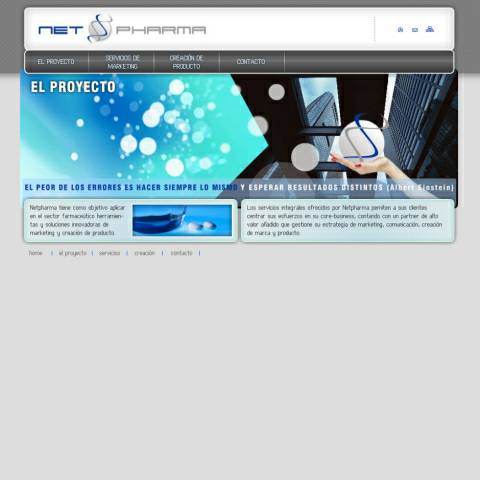 Web de la empresa de marketing del sector farmacéutico NetPharma
